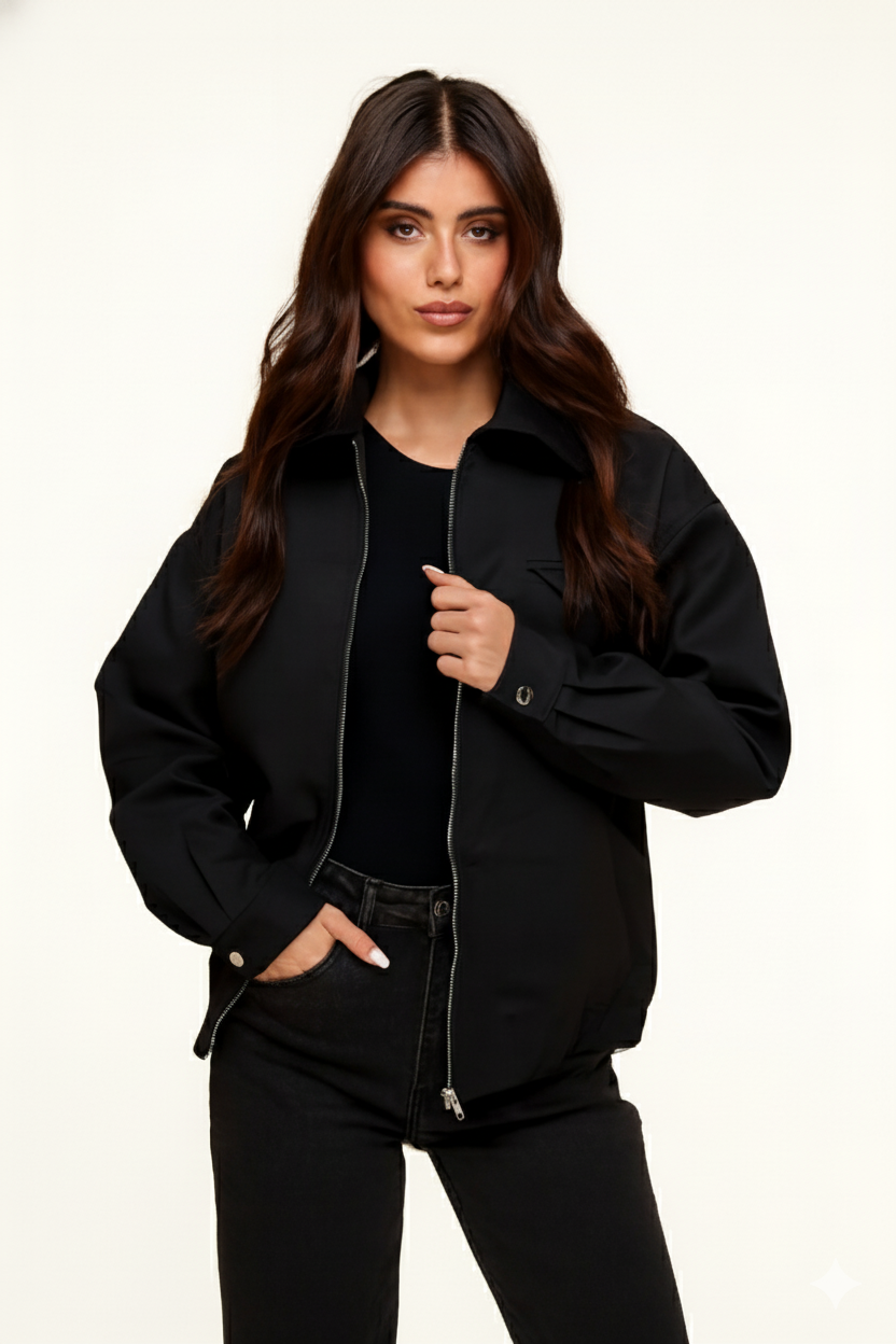 Black Bomber Jacket