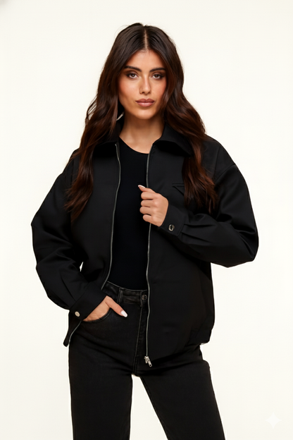 Black Bomber Jacket