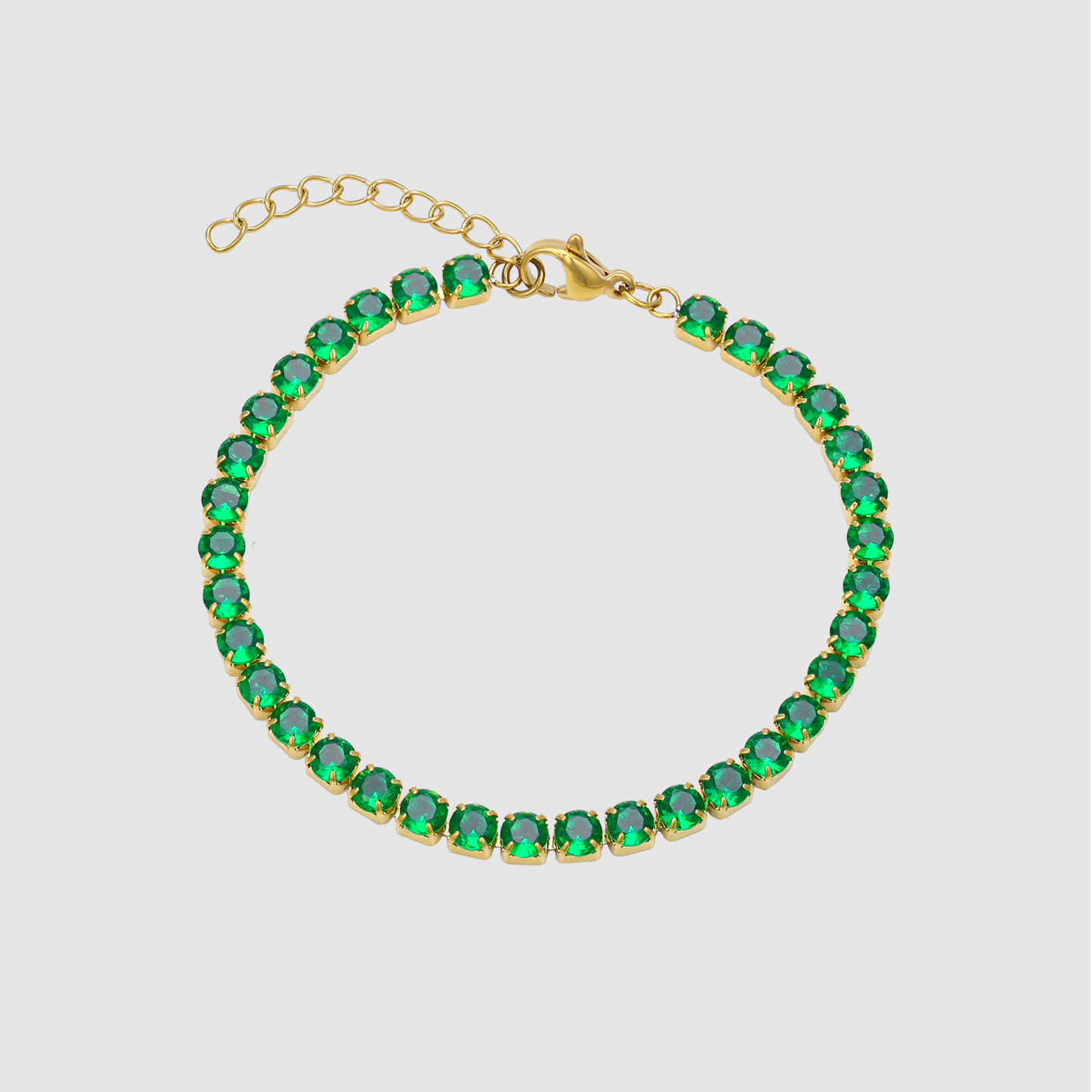 Tennis Green Bracelet